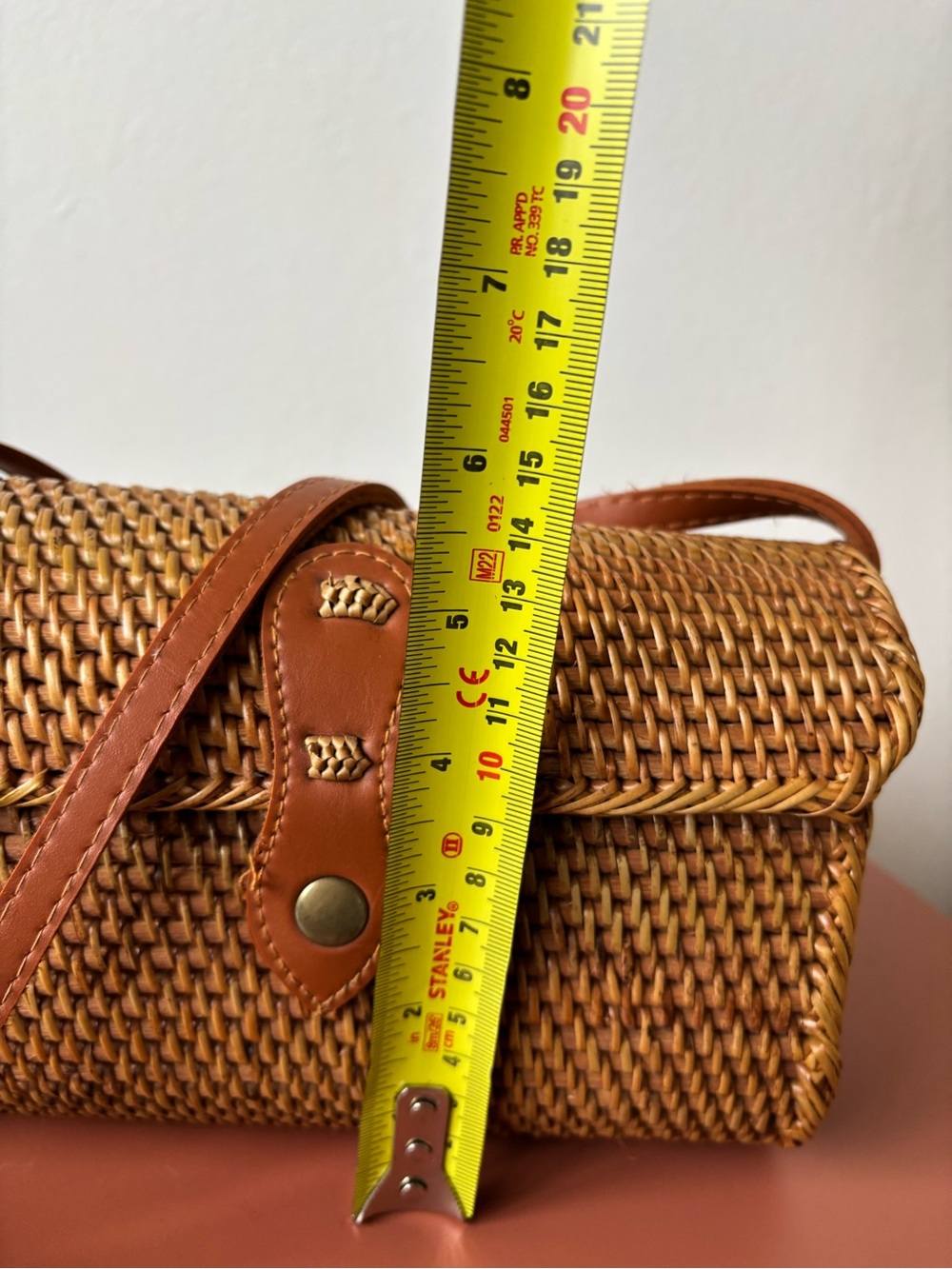 Bali Woven Straw Crossbody Bag in classic tan - super cute! Great texture add - Picture 6 of 6